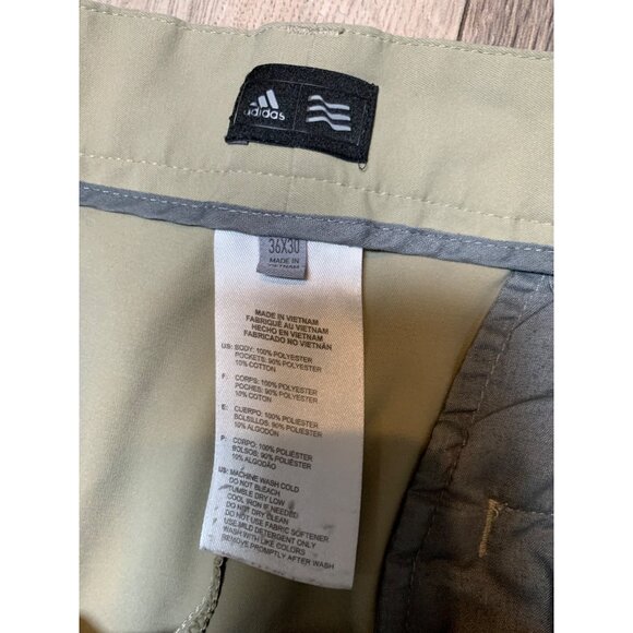 Adidas Men’s W36 L30 Khaki Tan Golf Pants Stretch Moisture Wicking - Picture 3 of 6